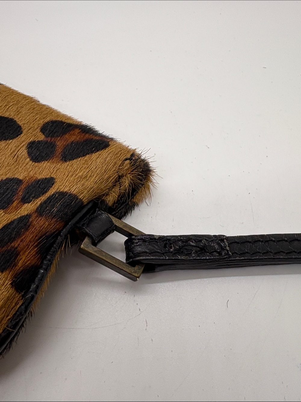 Mauricio Taiuti Leopard Print Leather Clutch Wristlet Purse - Picture 3 of 5